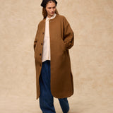 MORGANTI | Brown Wool Blend Coat