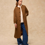 MORGANTI | Brown Wool Blend Coat