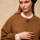 MORGANTI | Brown Wool Blend Coat