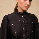 MIA | Black Cotton Eyelet Blouse