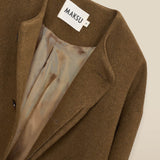 MORGANTI | Brown Wool Blend Coat