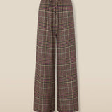 HENRY | Purple Check Wide-Leg Trousers
