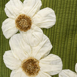 CRISTINA | Green Flower Cotton Tote Bag