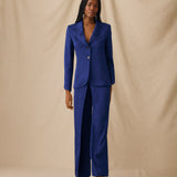 CICELEY | Indigo Jacquard Fitted Blazer