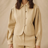 MOANA | Textured Light Camel Cotton Jacket