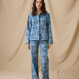 CONNIE | Blue Floral Printed Cotton Jacket