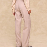FLORENCE | Tailored Beige Wool-Blend Trousers
