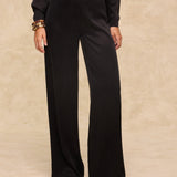 THYSSEN | Black Wide-Leg Trousers