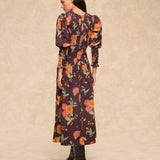 SCARLET | Multi Floral Cotton Midi Dress