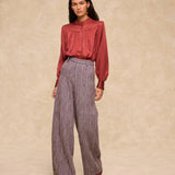 CLOE | Brick Red Silk Blouse
