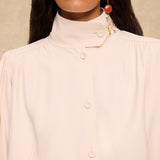 LEMON | Ecru High-Neck Jacket