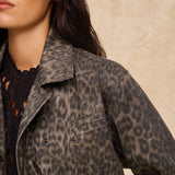 OLIVIA | Leopard Printed Cotton Jacket