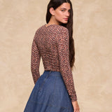 MARISSA | Rust Multi Print Jersey Top