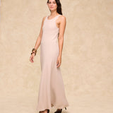 MAR | Beige Textured Maxi Dress