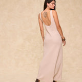 MAR | Beige Textured Maxi Dress