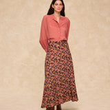 SAACHI | Multi Floral Print Midi Skirt