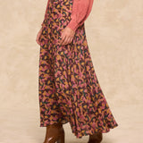 SAACHI | Multi Floral Print Midi Skirt
