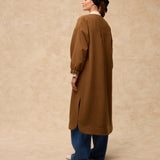 MORGANTI | Brown Wool Blend Coat