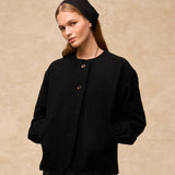 GIULIA | Black Wool Short Coat