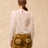 FLORENCIANA | Ecru Embroidered Cotton Top