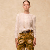 FLORENCIANA | Ecru Embroidered Cotton Top