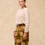 FLORENCIANA | Ecru Embroidered Cotton Top