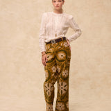 FLORENCIANA | Ecru Embroidered Cotton Top