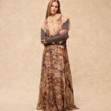 ERICA | Short Jacquard Vest with Faux Mongolian Fur Collar