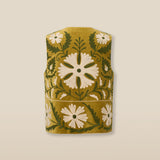 SUZANI | Mustard Embroidered Velvet Vest