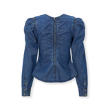 SIENNA | Indigo Blue Cotton Blouse