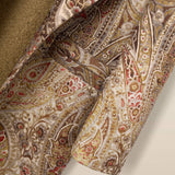 ERICA | Long Jacquard Coat with Faux Mongolian Fur Collar