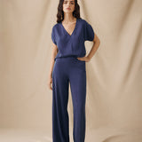 THYSSEN | Cobalt Blue Wide-Leg Trousers