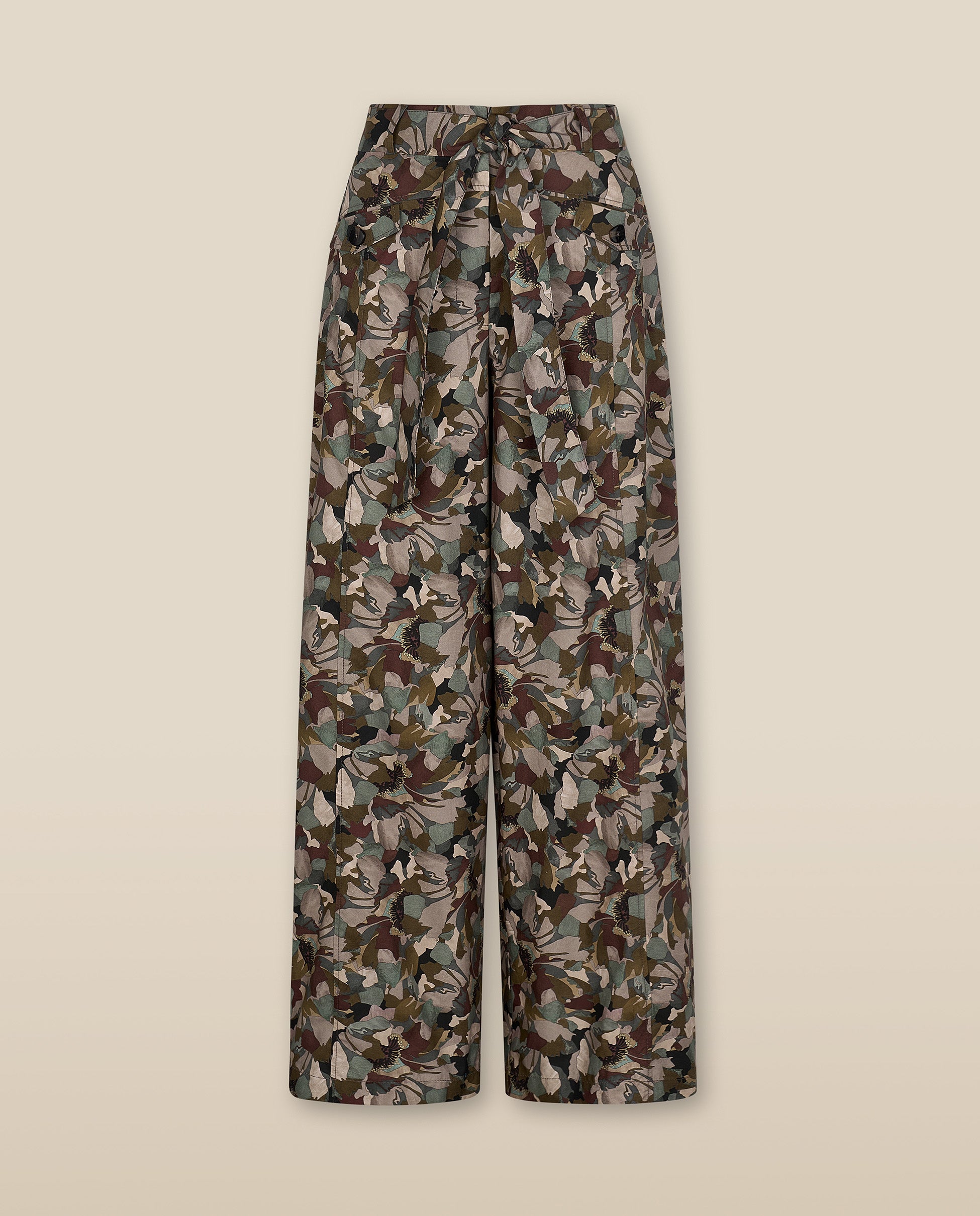MISTY | Natural-Toned Liberty Floral Cotton Trousers