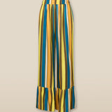POPEA | Multicoloured Stripe Ruffle Trousers