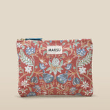 Terracotta Floral Cotton Pencil Case