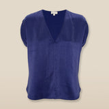 PILAR | Cobalt Blue V-Neck Top