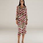 SOL | Magenta & Brown Stripe Boho Blouse