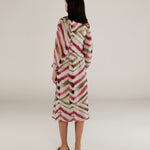 SOL | Magenta & Brown Stripe Boho Blouse