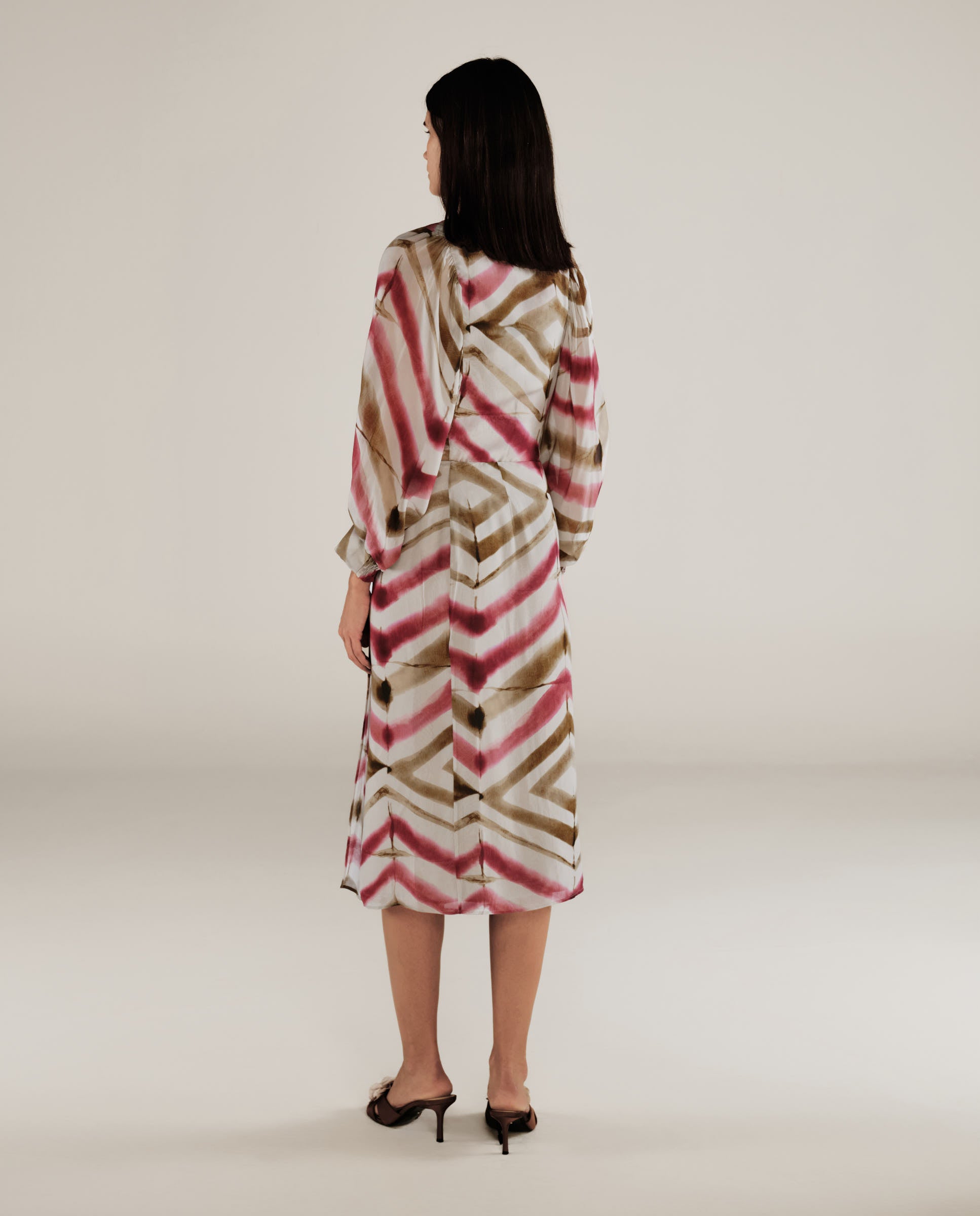 SOL | Magenta & Brown Stripe Boho Blouse