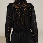 DOLKAR | Black Broderie Anglaise Cotton Blouse