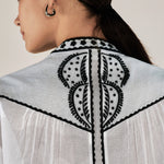 ALINE | White Embroidery Detail Cotton Blouse