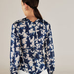 SAACHI | Blue Print Ruffle Blouse