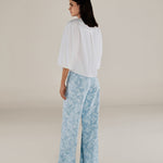 BRUNELLA | White Tie Front Cotton Blouse