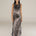 CAROLINA | Black & Ecru Print Midi Wrap Dress