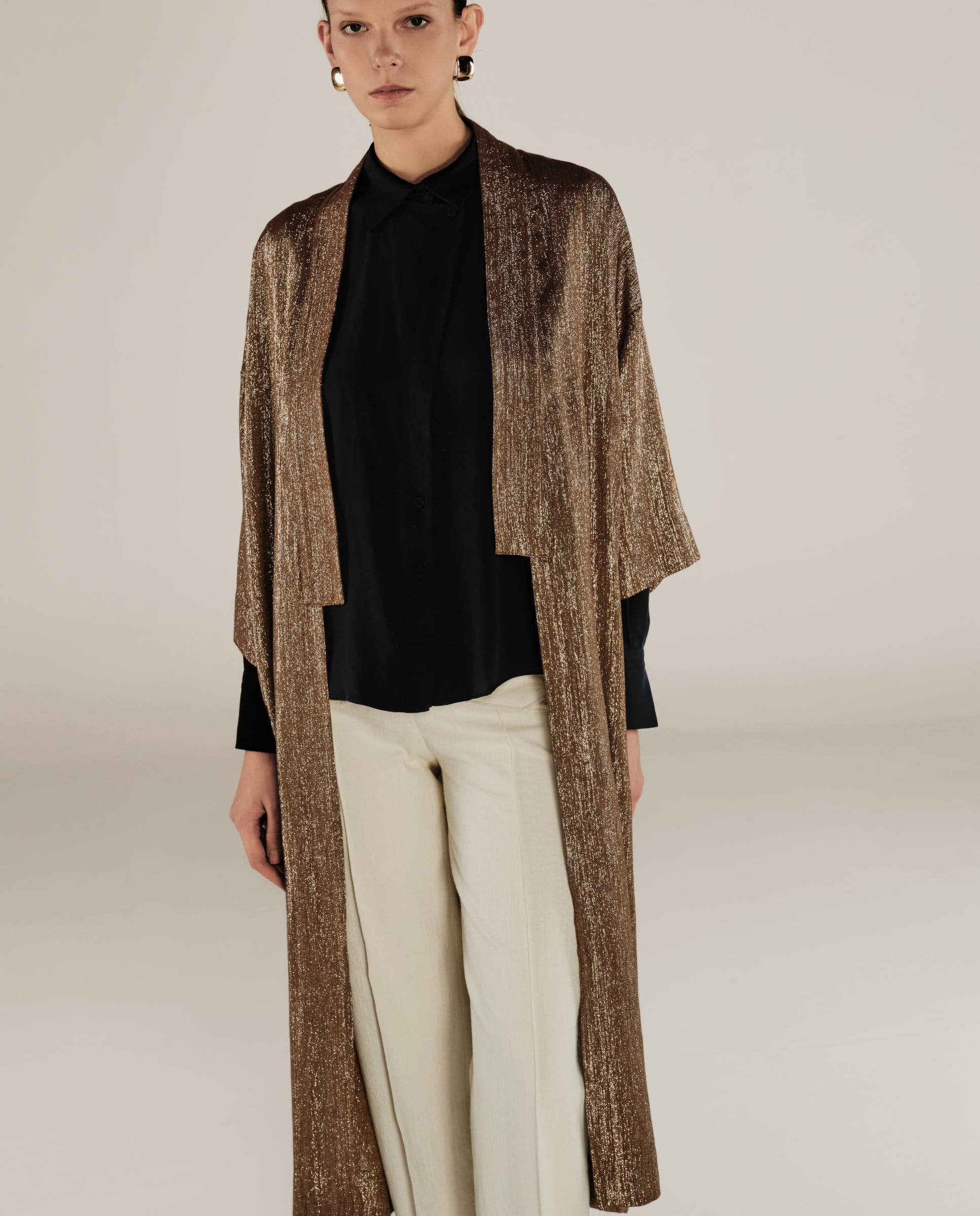 AURA | Bronze Metallic Sparkle Kimono