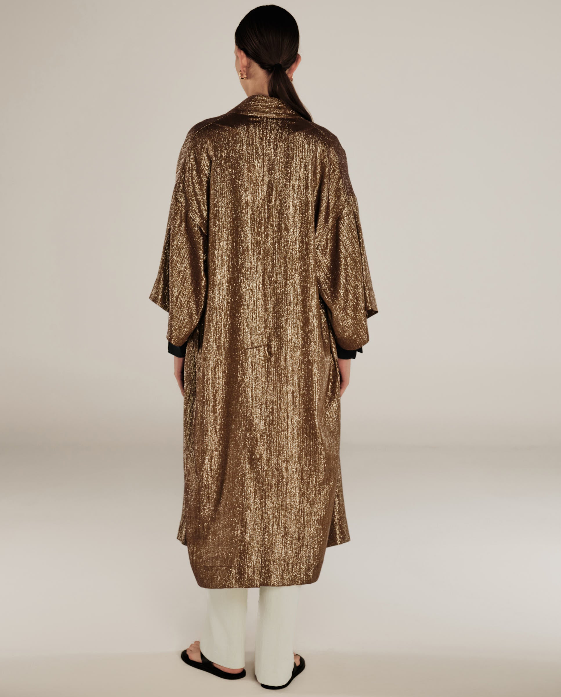 AURA | Bronze Metallic Sparkle Kimono